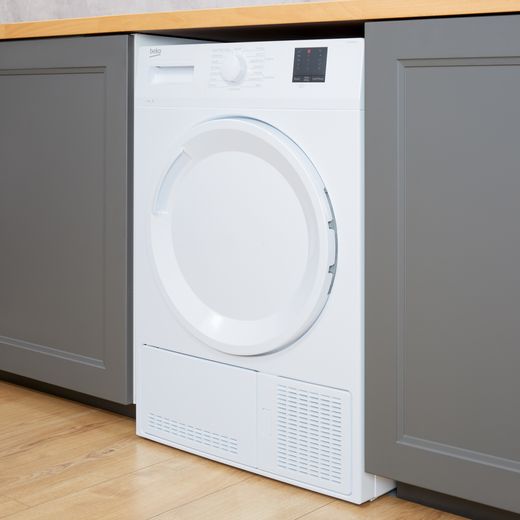 Beko 8Kg Condenser Tumble Dryer - White - Tumble dryer in kitchen
